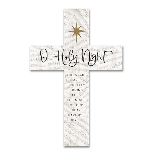 O Holy Night 11" x 16" Wood Cross